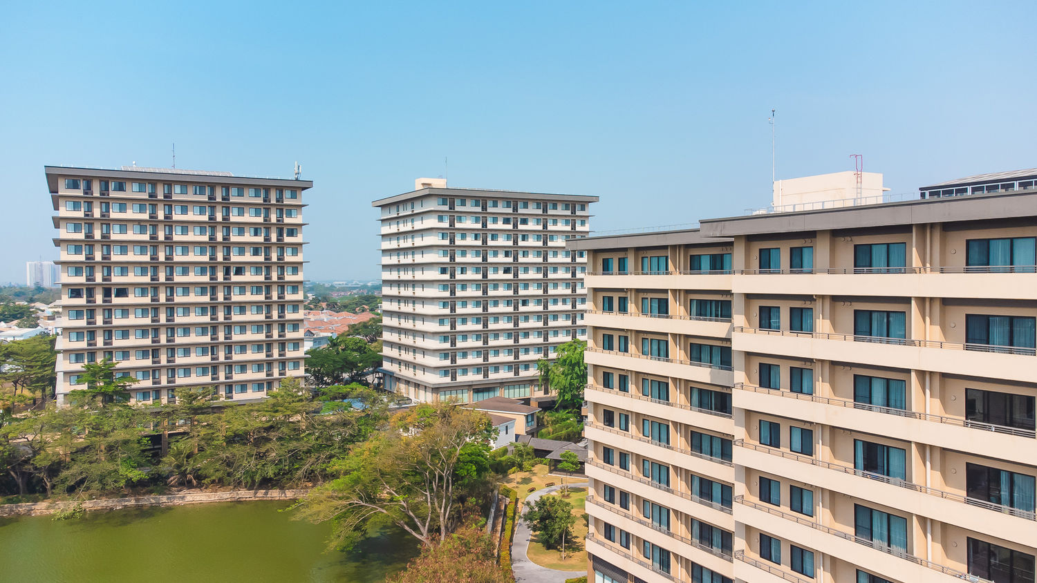 Resort residences from above